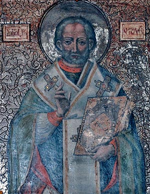 Зображення св. Миколая з двосторонньої ікони