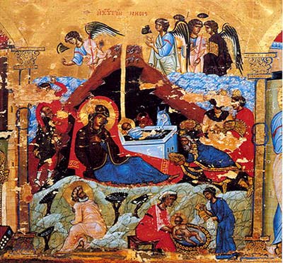 Різдво Христове. Синайська ікона з ХІІ ст.