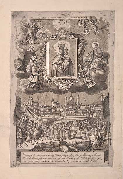 Коронація чудотворного образу Богородиці в Домініканському костелі 1 липня 1751 р. (До сторіччя коронації). 1851 р. Мідьорит