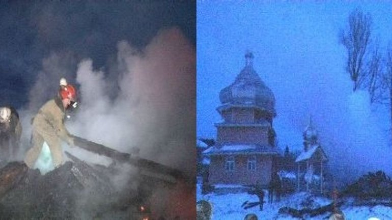 A church burnt to ashes in Lviv region on Christmas - фото 1