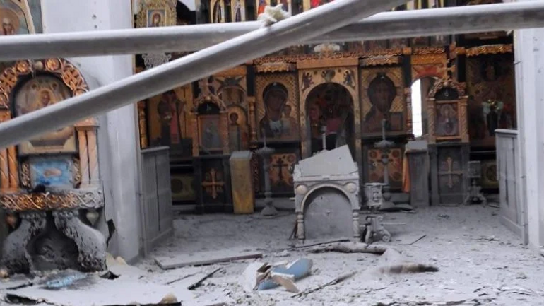 Внаслідок обстрілів постраждав храм УПЦ МП в селі Бобрик Бориспільської єпархії УПЦ МП - фото 1