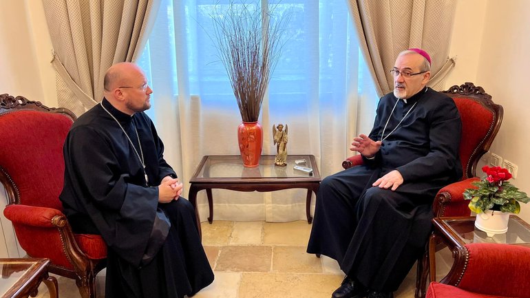 Bishop Stepan Sus of the UGCC held a meeting with the Latin Patriarch of Jerusalem - фото 1