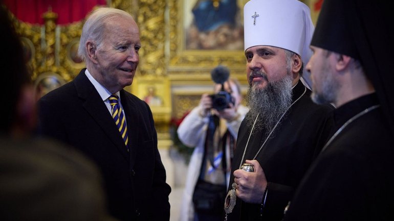 Президенти США і України відвідали Михайлівський Золотоверхий собор - фото 1