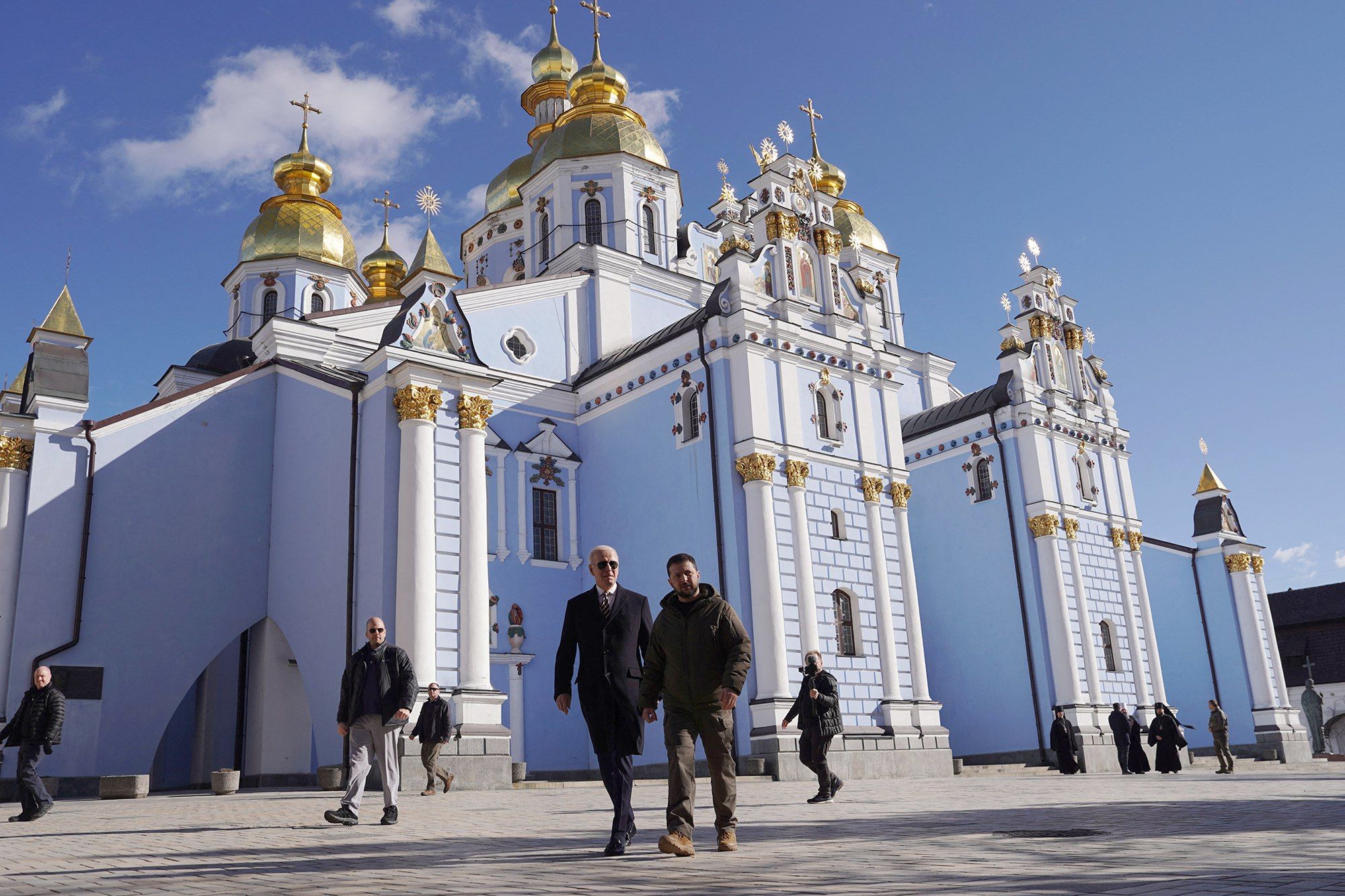Президенти США і України відвідали Михайлівський Золотоверхий собор - фото 109113
