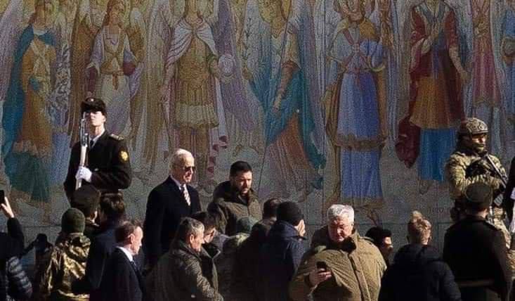 Президенти США і України відвідали Михайлівський Золотоверхий собор - фото 109115