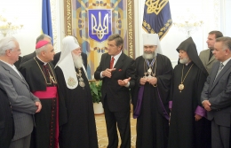 Виктор Ющенко с главами Церков