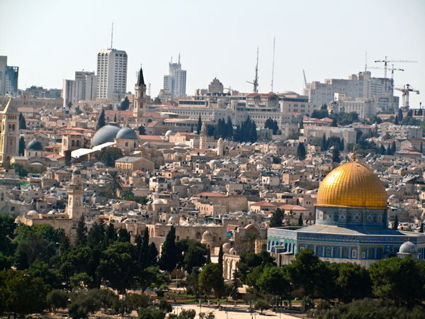 панорама Иерусалима с вершины Елеонской горы