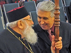 Любомир Гузар и Михаил Паночок - во время одной из предыдущих молитвенных встреч