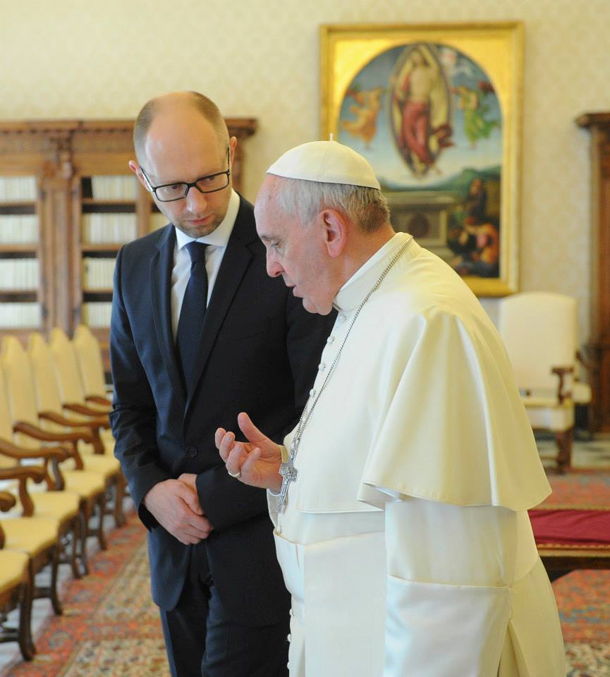 Папа Франциск прийняв у Ватикані Прем’єр-міністра України Арсенія Яценюка
