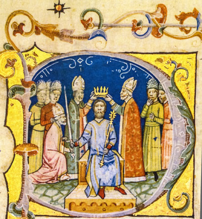 Коронація Андрія, чоловіка Анастасії Ярославни за «Ілюстрованою хронікою»