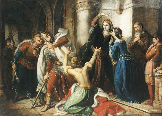 Картина Шоми Орлая Петрича, котра демонструє конфлікт Соломона з Анастасією Ярославною