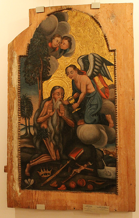 Причастя святого Онуфрія, ікона XVIII ст.