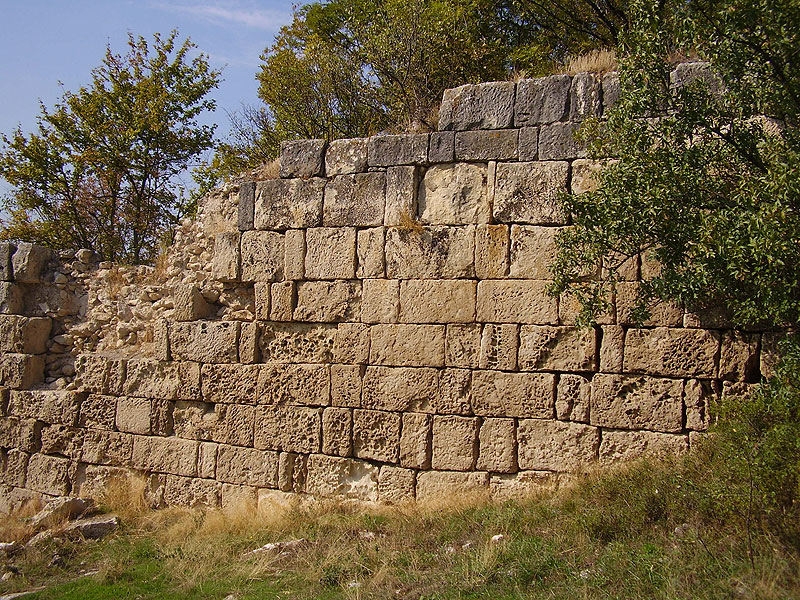 Остатки оборонительной стены. 