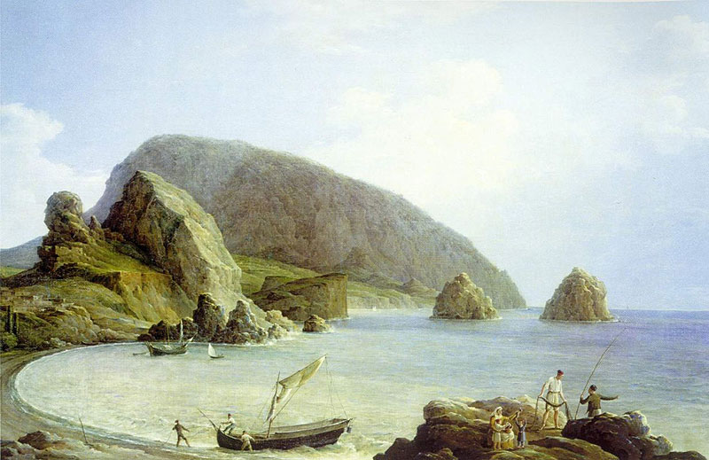 Чернєцов Н. Г. Вид на Аю-Даг в Криму з боку моря 1836 р.