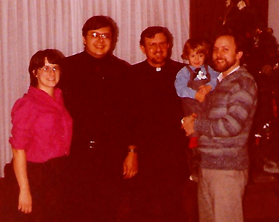 о. Чировський з дружиною Галиною, о. Робертом Тафтом і о. Петром Ґаладзою, 1985 р.