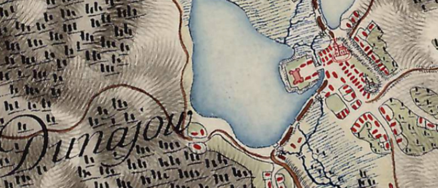 Дунаїв на карті фон Міга