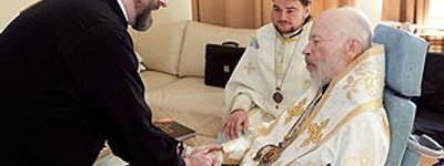 Patriarch Sviatoslav visits Metropolitan Volodymyr in the hospital