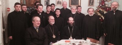 У Парижі відбулася дружня зустріч Екзарха Константинопольського Патріархату з єпископом та семінаристами УГКЦ