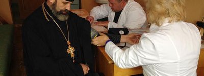 UOC-KP clergymen donated blood for ATO servicemen