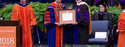 Bishop Borys Gudziak awarded with a honorary doctorate of Syracuse University