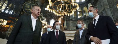 Ердоган перевірив, як відбувається перетворення собору Святої Софії на мечеть