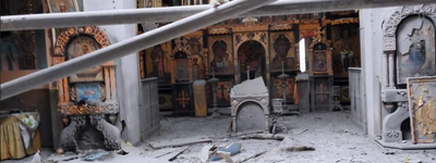 В результате обстрелов пострадал храм в селе Бобрик Бориспольской епархии УПЦ МП