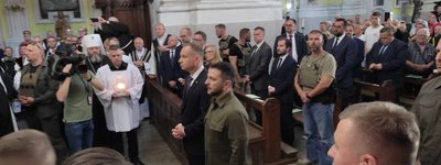 Президенти Польщі та України завітали до кафедрального костелу у Луцьку