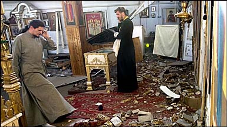 Explosion in Ukrainian Orthodox Church in Zaporizhia - фото 1