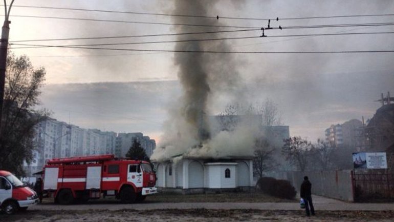 В Сумах горела часовня церкви Сергия Радонежского - фото 1