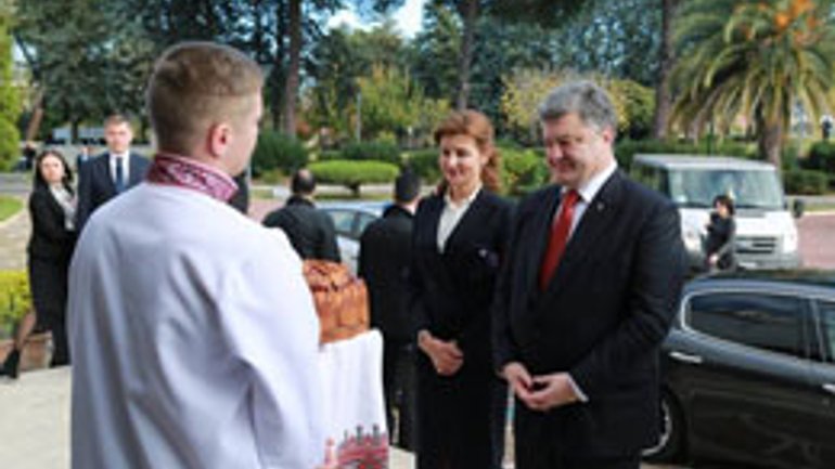 Президент Украины посетил украинский собор Святой Софии в Риме - фото 1