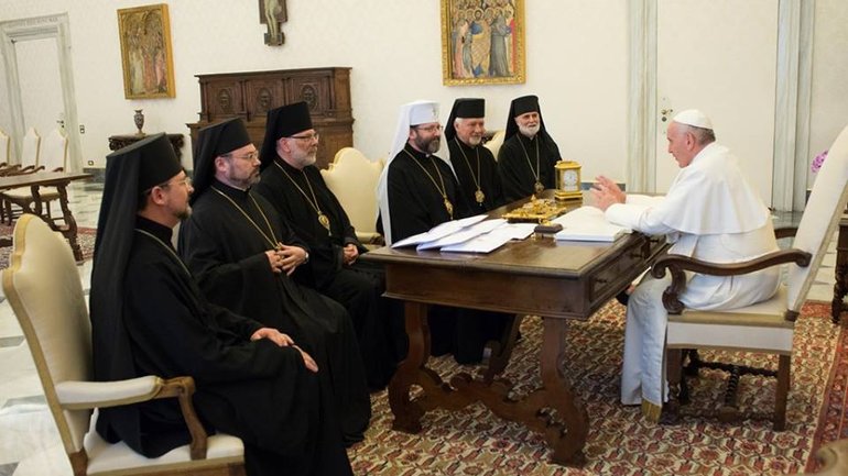 Ukrainian Greek Catholic bishops met the Pope Francis - фото 1