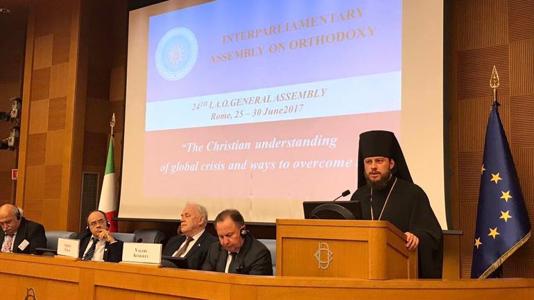 Єпископ УПЦ (МП) на Міжпарламентській асамблеї православ’я доповів про "втручання держави у сферу релігії" - фото 1
