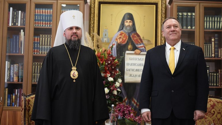 OCU Primate briefs Pompeo on the persecution of clergymen and believers in Donbas and Crimea - фото 1