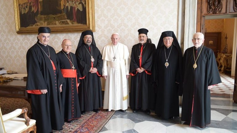Папа обговорив із Патріархами Східних Католицьких Церков ситуацію на Близькому Сході - фото 1