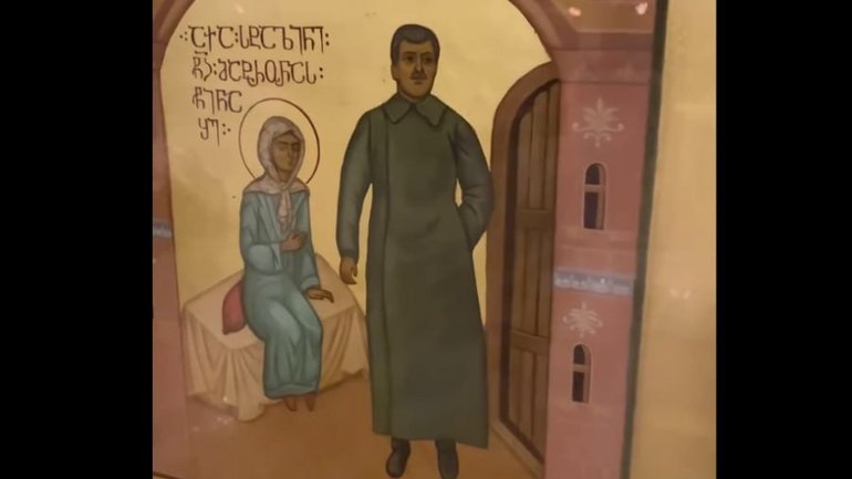 В Грузии возник скандал из-за иконы с изображением Сталина в тбилисском кафедральном храме - фото 1