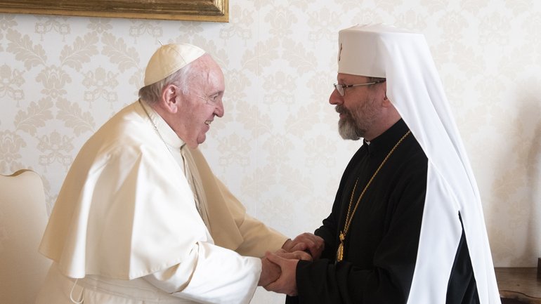 Встреча Блаженнейшего Святослава с Папой Франциском в Ватикане, 7 ноября 2022 года - фото 1