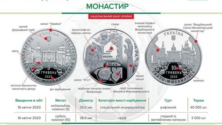 НБУ проведе третій аукціон із продажу пам’ятних монет України 'Видубицький Свято-Михайлівський монастир' - фото 52234