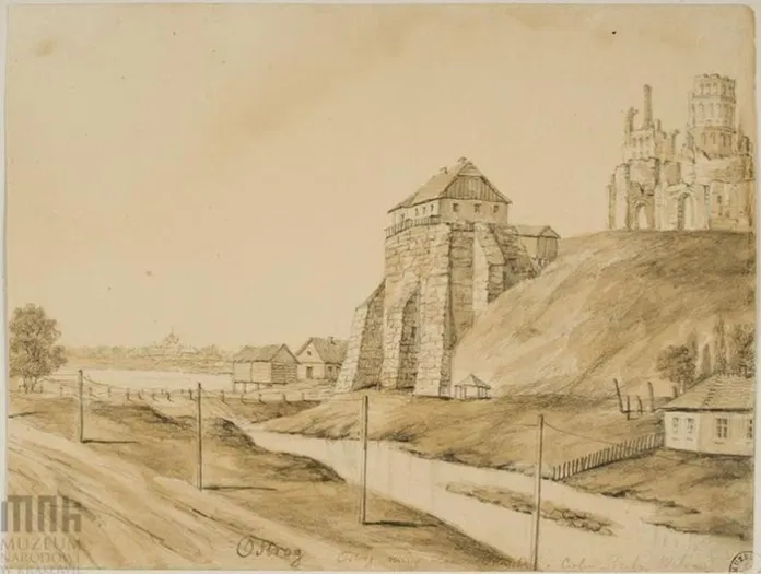 Фрагмент Замкової гори. Малюнок Наполеона Орди, 1870-і роки - фото 66587