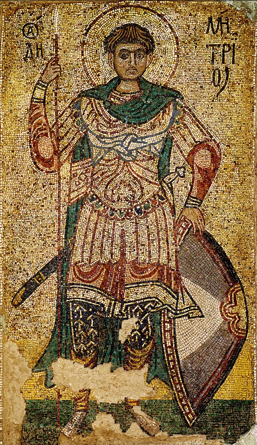  Мозаїка Святого Дмитра Солунського з собору Михайлівського золотоверхого монастиря, Київ, XII століття - фото 102134