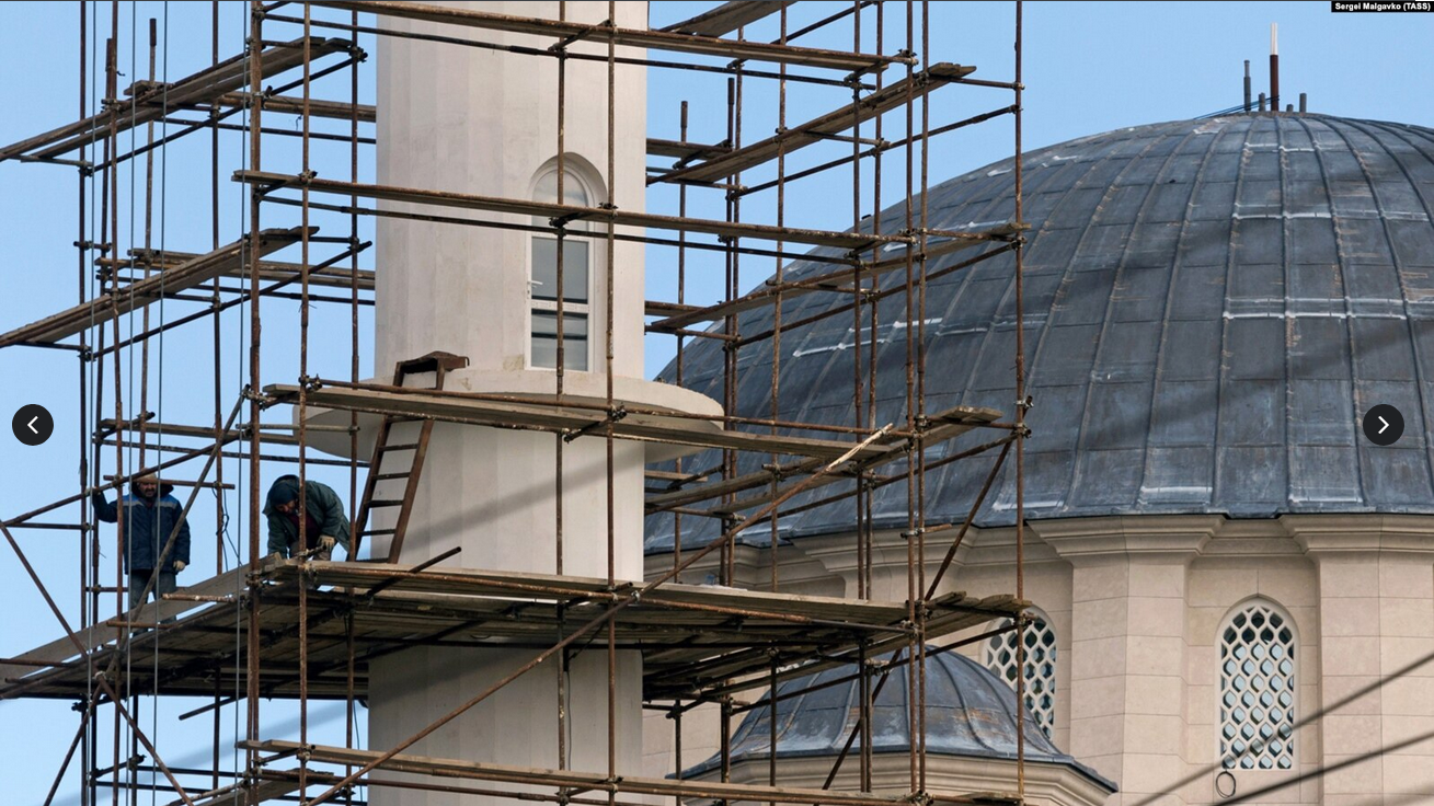 Вид на строительную площадку Соборной мечети в Симферополе, 2020 год - фото 115884