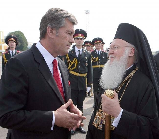 Патріарх Варфоломій і Віктор Ющенко. Липень 2008 р. - фото 117822