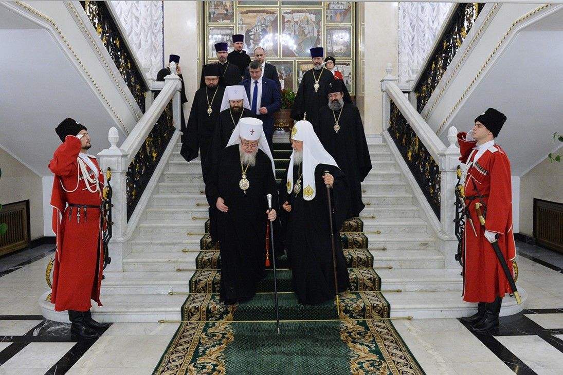 Moscow, 18th November 2016: a meeting of the delegation of the Moscow Patriarchate and the PAOC, which came to celebrate the 70th birthday of patriarch Kyrill.  - фото 132320